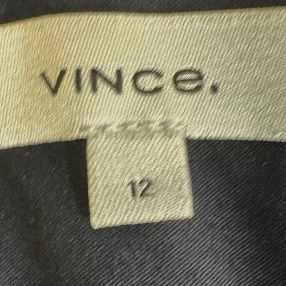 Vince Black Pants Size 12 Tapered Ankle Career Work Pant - Picture 3 of 11